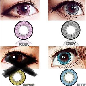 Grey, blue or pink lenses (brown sold out)
